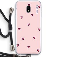 Hartjes: Samsung Galaxy J3 (2017) Transparant Hoesje met koord