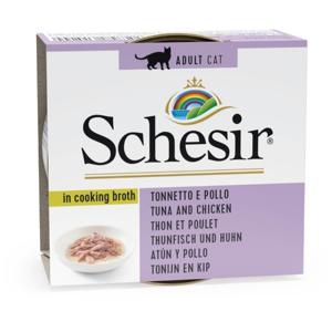 Schesir in Bouillon Tonijn/Kip natvoer kat 70gr