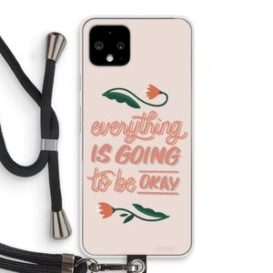 Optimistic flower girl: Pixel 4 Transparant Hoesje met koord
