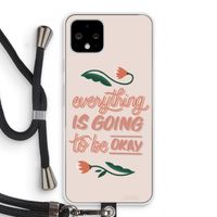Optimistic flower girl: Pixel 4 Transparant Hoesje met koord