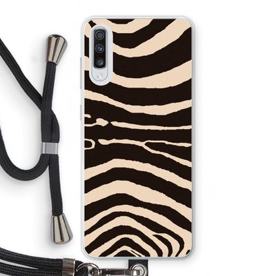 Arizona Zebra: Samsung Galaxy A70 Transparant Hoesje met koord