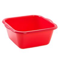 Plasticforte teiltje/afwasbak - vierkant - kunststof - 15 liter - 41 x 39 x 16 cm - Rood