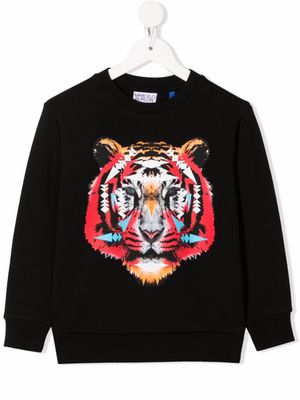 Marcelo Burlon County Of Milan Kids sweat à motif tigre - Noir