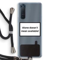 Alone: Sony Xperia 5 II Transparant Hoesje met koord