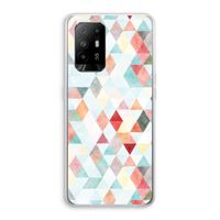 Gekleurde driehoekjes pastel: Oppo A94 5G Transparant Hoesje