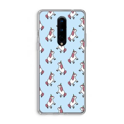 Eenhoorns overal: OnePlus 8 Transparant Hoesje
