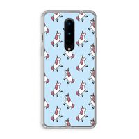 Eenhoorns overal: OnePlus 8 Transparant Hoesje