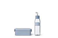 2-delige Mepal lunchset nordic blue lunchbox + waterfles