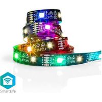 SmartLife Gekleurde LED-strip | Bluetooth | RGB / Warm Wit | 2000 mm | IP20 | RGB + 2700 K | 380 lm