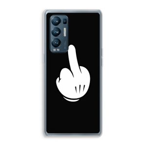 Middle finger black: Oppo Find X3 Neo Transparant Hoesje