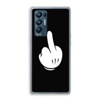 Middle finger black: Oppo Find X3 Neo Transparant Hoesje