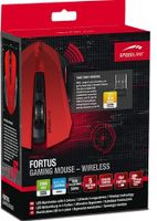 SpeedLink Fortus Wireless Ergonomische gaming-muis USB Optisch Rood, Zwart 5 Toetsen 2400 dpi Verlicht, Ergonomisch - thumbnail