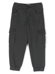 Brunello Cucinelli Kids pantalon cargo à logo brodé - Gris