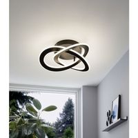 EGLO Rolimare Plafondlamp - LED - 42 cm - Zwart/Wit - thumbnail