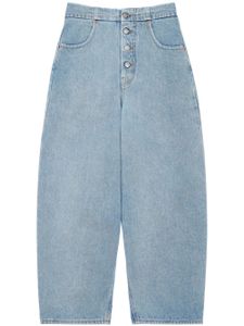 MM6 Maison Margiela jean à coupe courte - Bleu