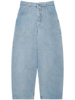 MM6 Maison Margiela jean à coupe courte - Bleu