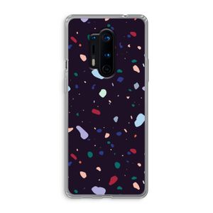 Dark Rounded Terrazzo: OnePlus 8 Pro Transparant Hoesje