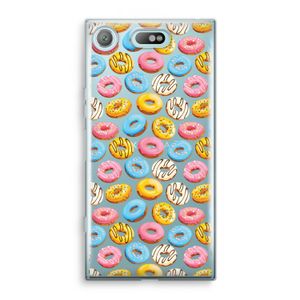 Pink donuts: Sony Xperia XZ1 Compact Transparant Hoesje