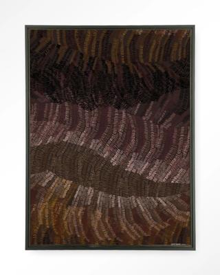Urban Cotton Wandkleed 'Olanan' 145 x 190cm in Floating Frame - black