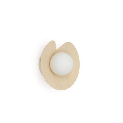 Kave Home Wandlamp 'Wilara' Eiken en glas