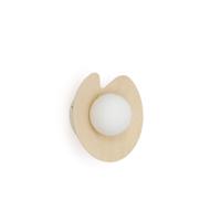 Kave Home Wandlamp 'Wilara' Eiken en glas