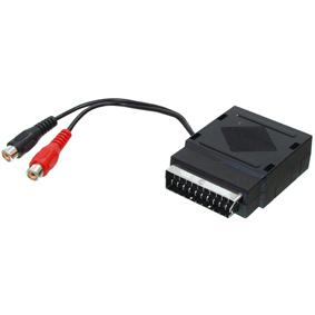 Valueline SCART 62 kabeladapter/verloopstukje SCART (M) SCART (F) + 2 x RCA (F) Zwart