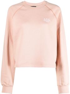 A.P.C. sweat Oona à logo brodé - Rose