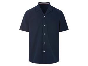 LIVERGY Heren overhemd (Marineblauw, L)