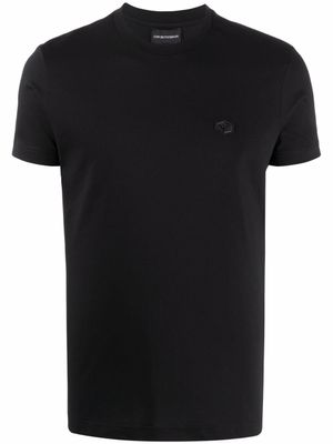 Emporio Armani t-shirt à patch logo - Noir