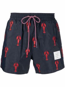 Thom Browne short de bain à motif Lobster brodé - Bleu