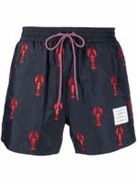 Thom Browne short de bain à motif Lobster brodé - Bleu Thom Browne short de bain à motif Lobster brodé - Bleu
