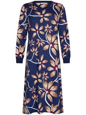 Warm katoenen marineblauw nachthemd