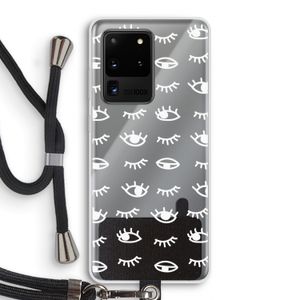 Eye pattern #3: Samsung Galaxy S20 Ultra Transparant Hoesje met koord