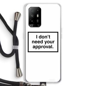 Don't need approval: Oppo A94 5G Transparant Hoesje met koord