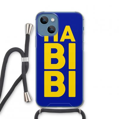 Habibi Blue: iPhone 13 mini Transparant Hoesje met koord