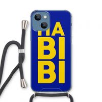 Habibi Blue: iPhone 13 mini Transparant Hoesje met koord