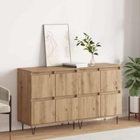 Dressoirs 2 pcs artisanaal eikenkleurig 120 x 35 x 70 cm