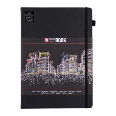Schetsboek sakura 80 zwarte vellen 210x297mm zwart