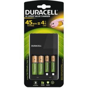 Duracell CEF14 Indoor battery charger Zwart