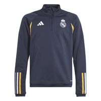 adidas Real Madrid Trainingstrui 1/4-Zip 2023-2024 Kids Donkerblauw Wit Goud - thumbnail
