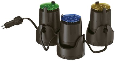 Superfish Vijver LED Verlichting Set - 3x3W met 4 Kleurlenzen | 9m Kabellengte | Energiebesparend