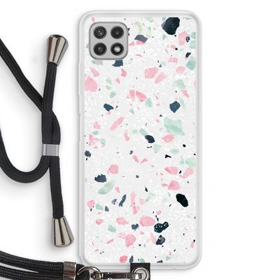 Terrazzo N°3: Samsung Galaxy A22 4G Transparant Hoesje met koord