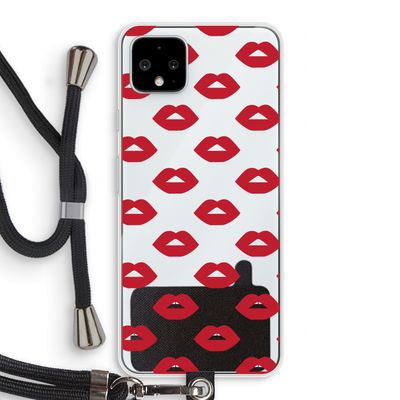 Lips: Pixel 4 XL Transparant Hoesje met koord