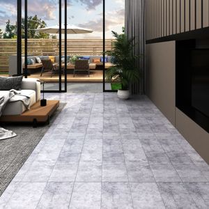 VidaXL Vloerplanken zelfklevend 5,02 m² 2 mm pvc cementgrijs