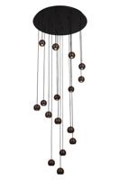 Lucide MONTANA - Hanglamp - LED Dimb. - CCT - 16x5,7W 2700K/4000K - Koffie | Premium