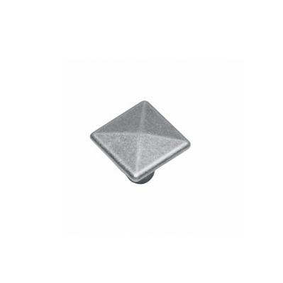 Intersteel Meubelknop vierkant kruis 26x26mm - oud grijs