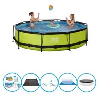 EXIT Zwembad Lime - Frame Pool ø360x76cm - Inclusief bijbehorende accessoires - thumbnail