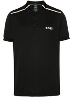 BOSS x Matteo Berrettini polo à logo en caoutchouc - Noir