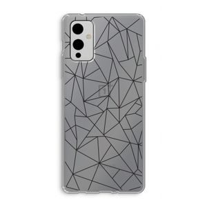 Geometrische lijnen zwart: OnePlus 9 Transparant Hoesje