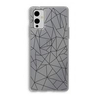 Geometrische lijnen zwart: OnePlus 9 Transparant Hoesje